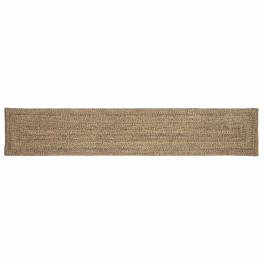 vidaXL Dywany pokojowe Naturalny i czarny 60 x 400 cm Juta