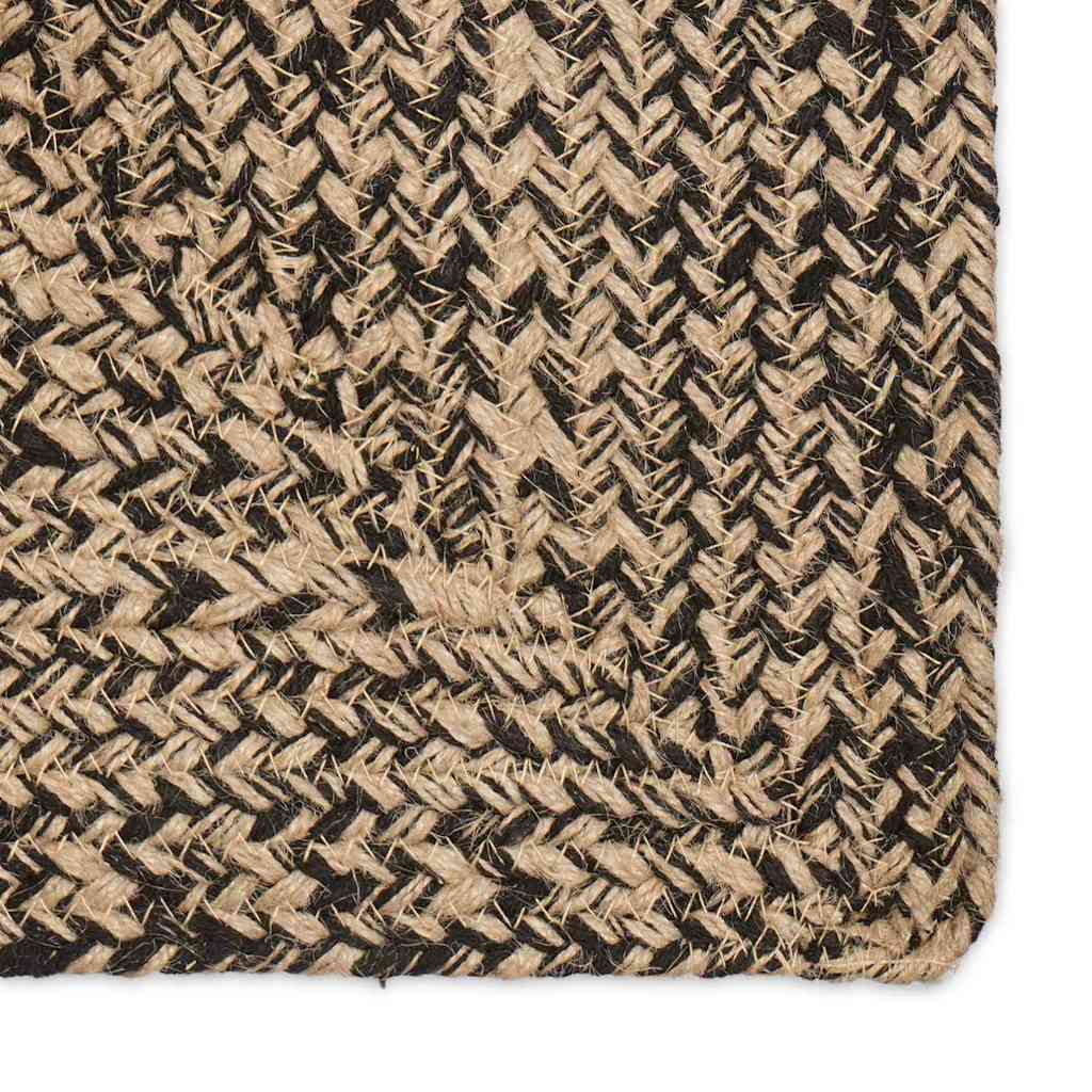 vidaXL Dywany pokojowe Naturalny i czarny 80 x 150 cm Juta