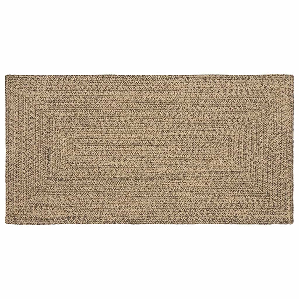 vidaXL Dywany pokojowe Naturalny i czarny 80 x 150 cm Juta