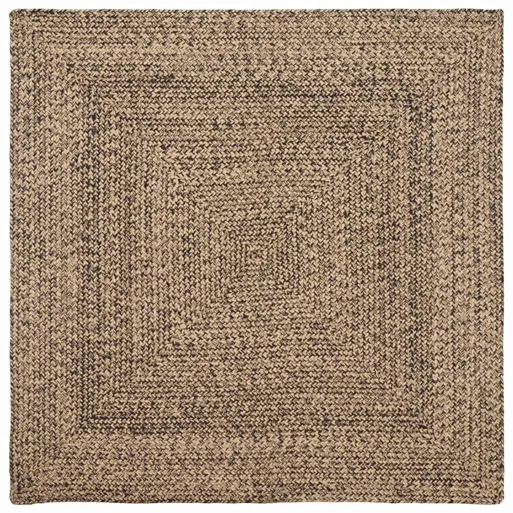vidaXL Dywany pokojowe Naturalny i czarny 160 x 160 cm Juta