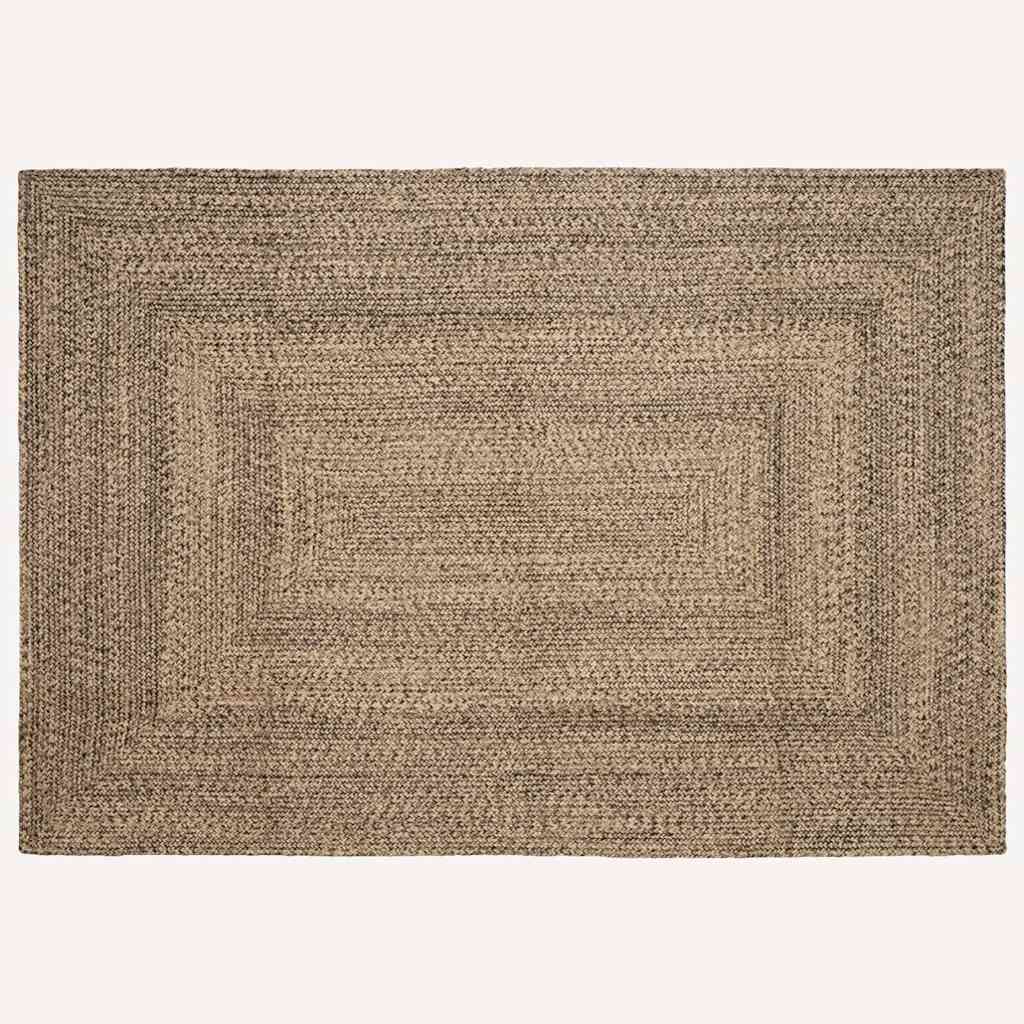 vidaXL Dywany pokojowe Naturalny i czarny 200 x 290 cm Juta
