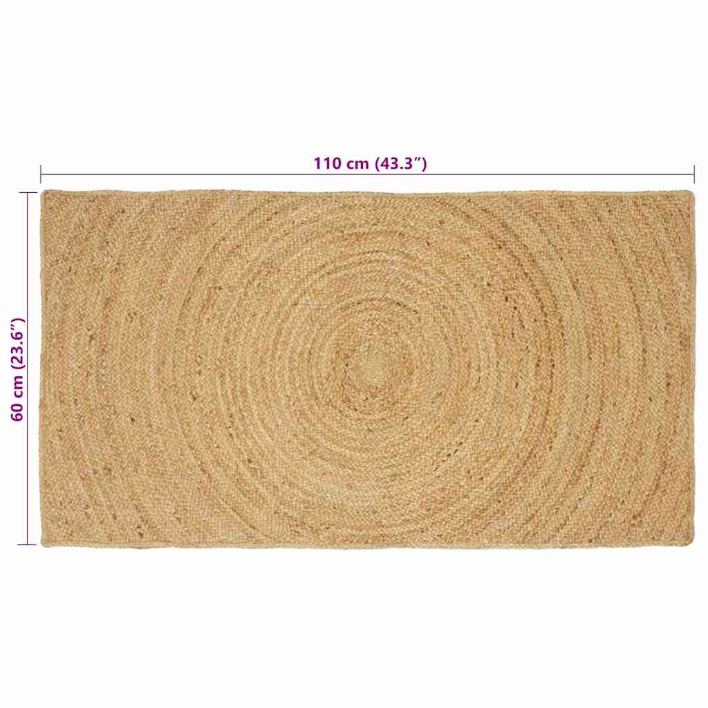 vidaXL Dywany pokojowe naturalny 60 x 110 cm Juta