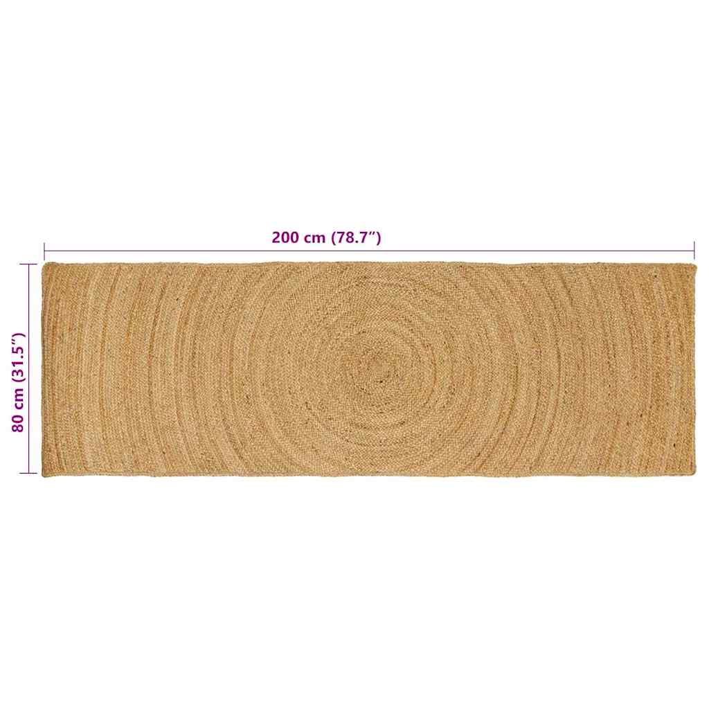 vidaXL Dywany pokojowe naturalny 80 x 200 cm Juta