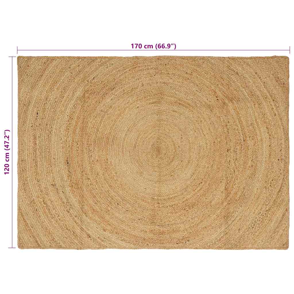 vidaXL Dywany pokojowe naturalny 120 x 170 cm Juta