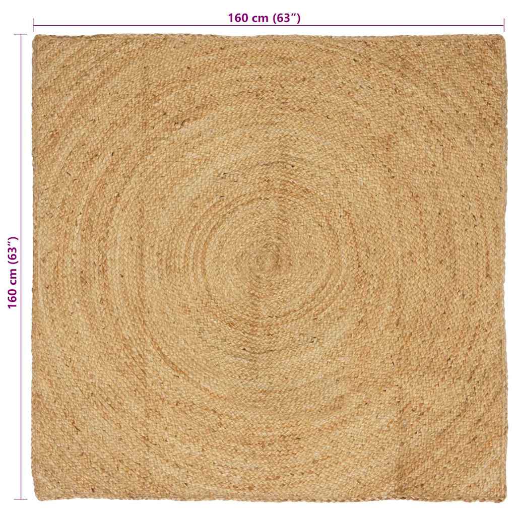 vidaXL Dywany pokojowe naturalny 160 x 160 cm Juta