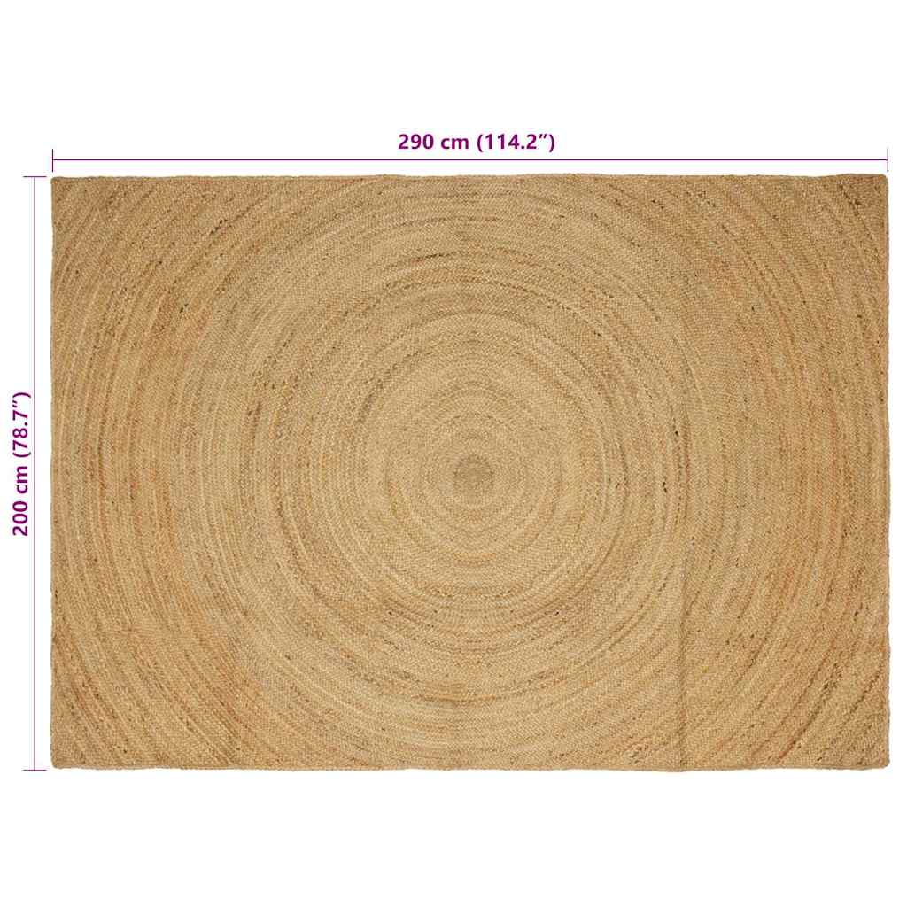 vidaXL Dywany pokojowe naturalny 200 x 290 cm Juta