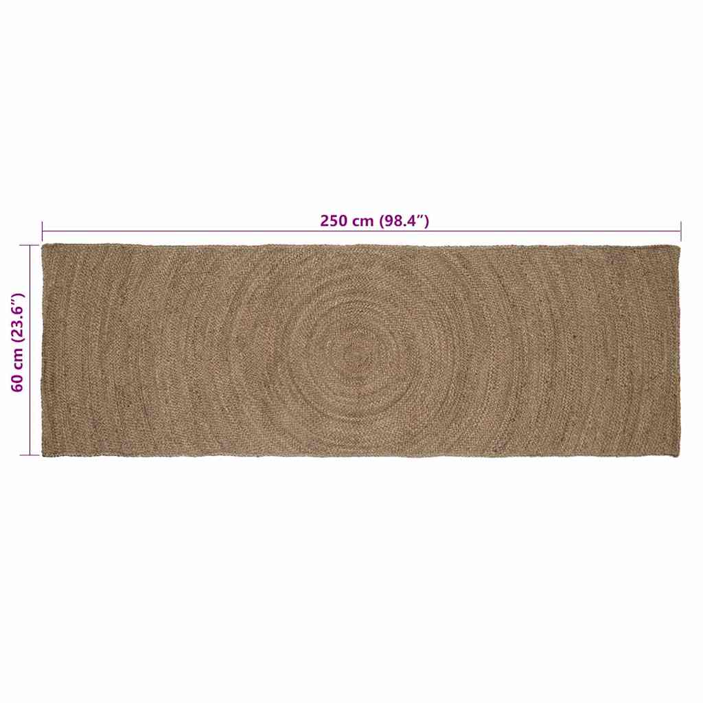vidaXL Dywany pokojowe Szary 60 x 250 cm Juta