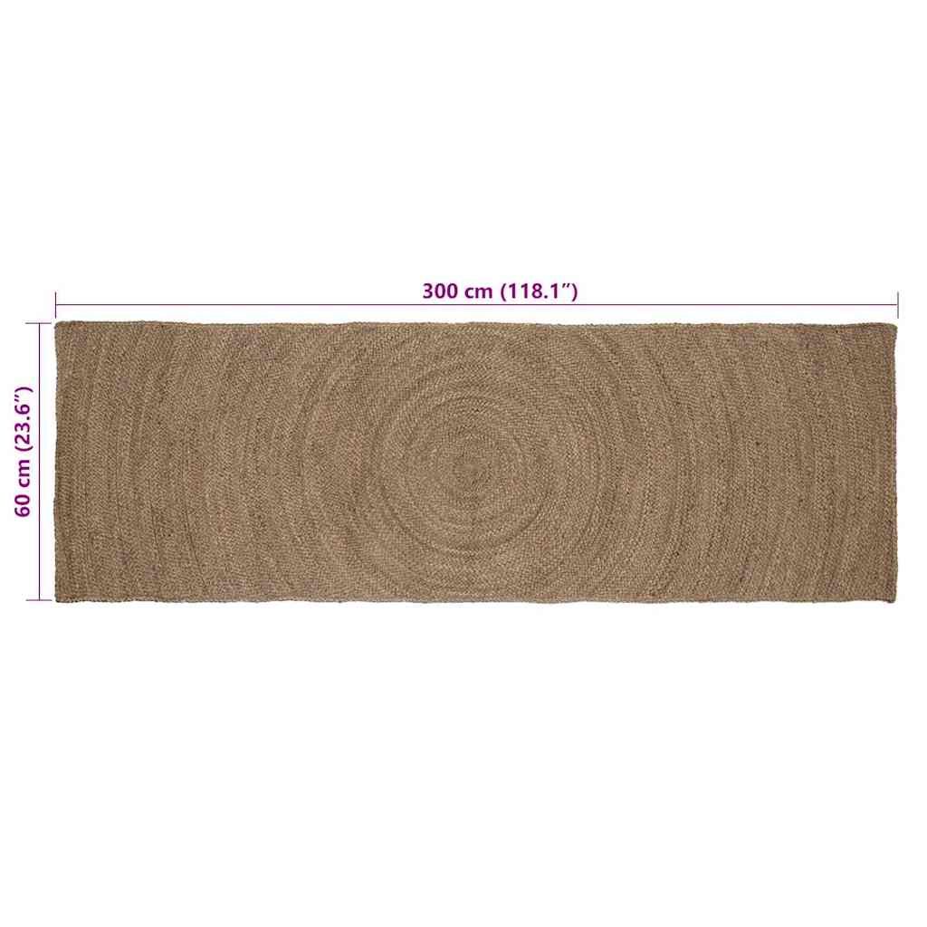 vidaXL Dywany pokojowe Szary 60 x 300 cm Juta
