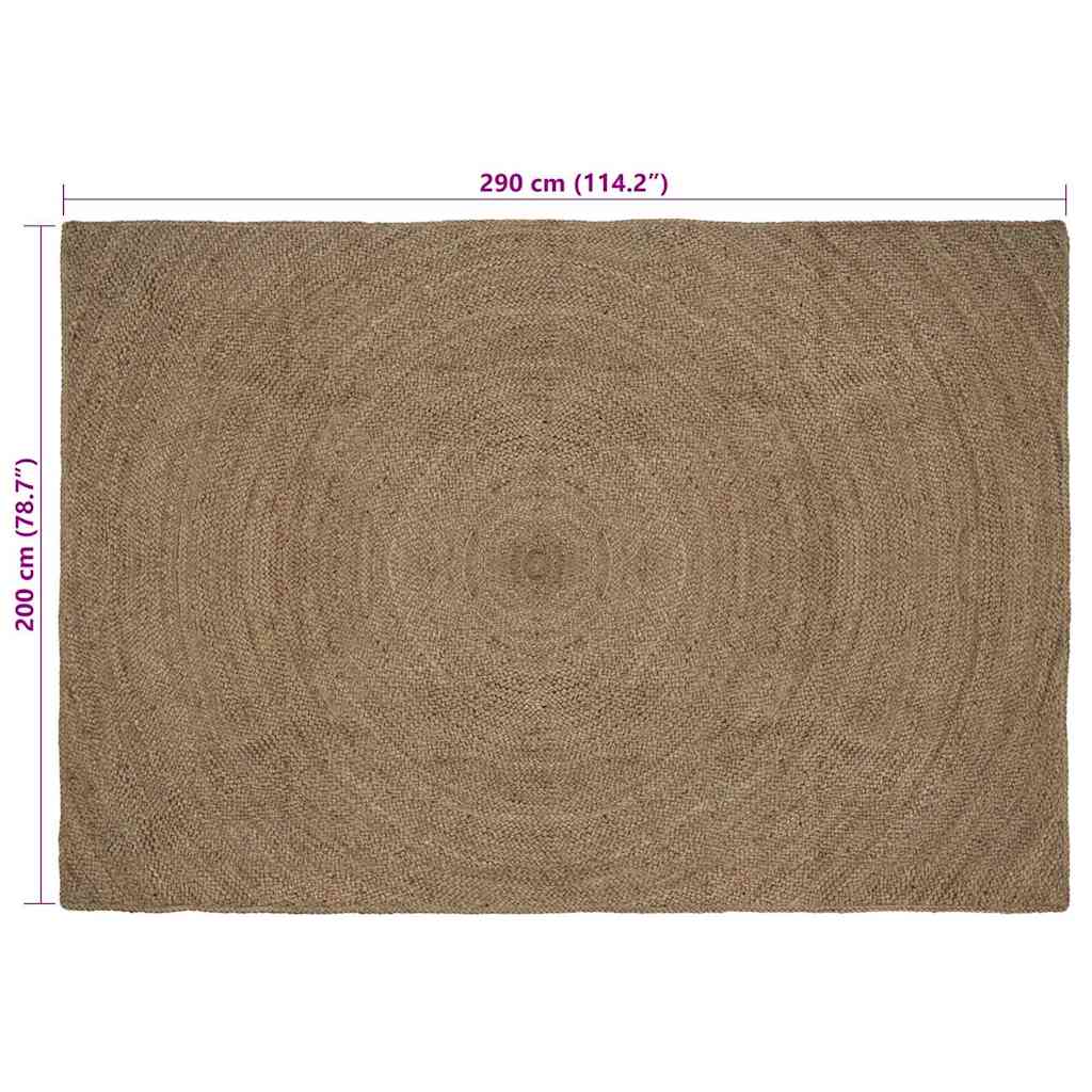 vidaXL Dywany pokojowe Szary 200 x 290 cm Juta