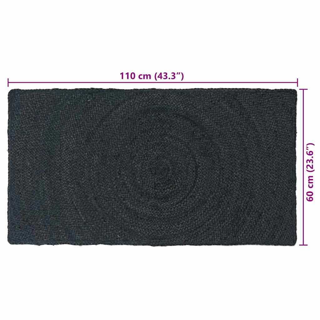 vidaXL Dywany pokojowe ciemnoszary 60 x 110 cm Juta