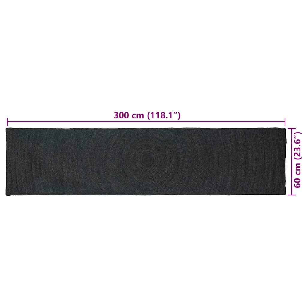 vidaXL Dywany pokojowe ciemnoszary 60 x 300 cm Juta