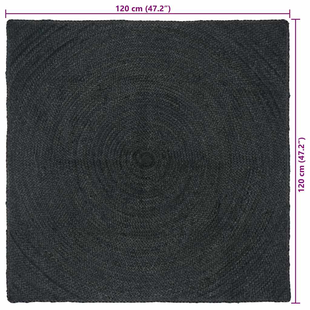 vidaXL Dywany pokojowe ciemnoszary 120 x 120 cm Juta