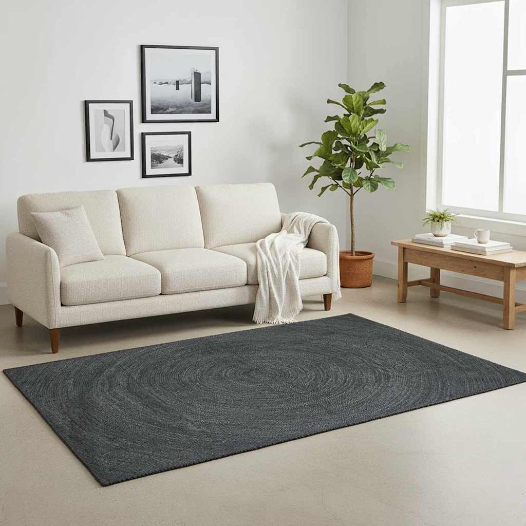 vidaXL Dywany pokojowe ciemnoszary 240 x 240 cm Juta
