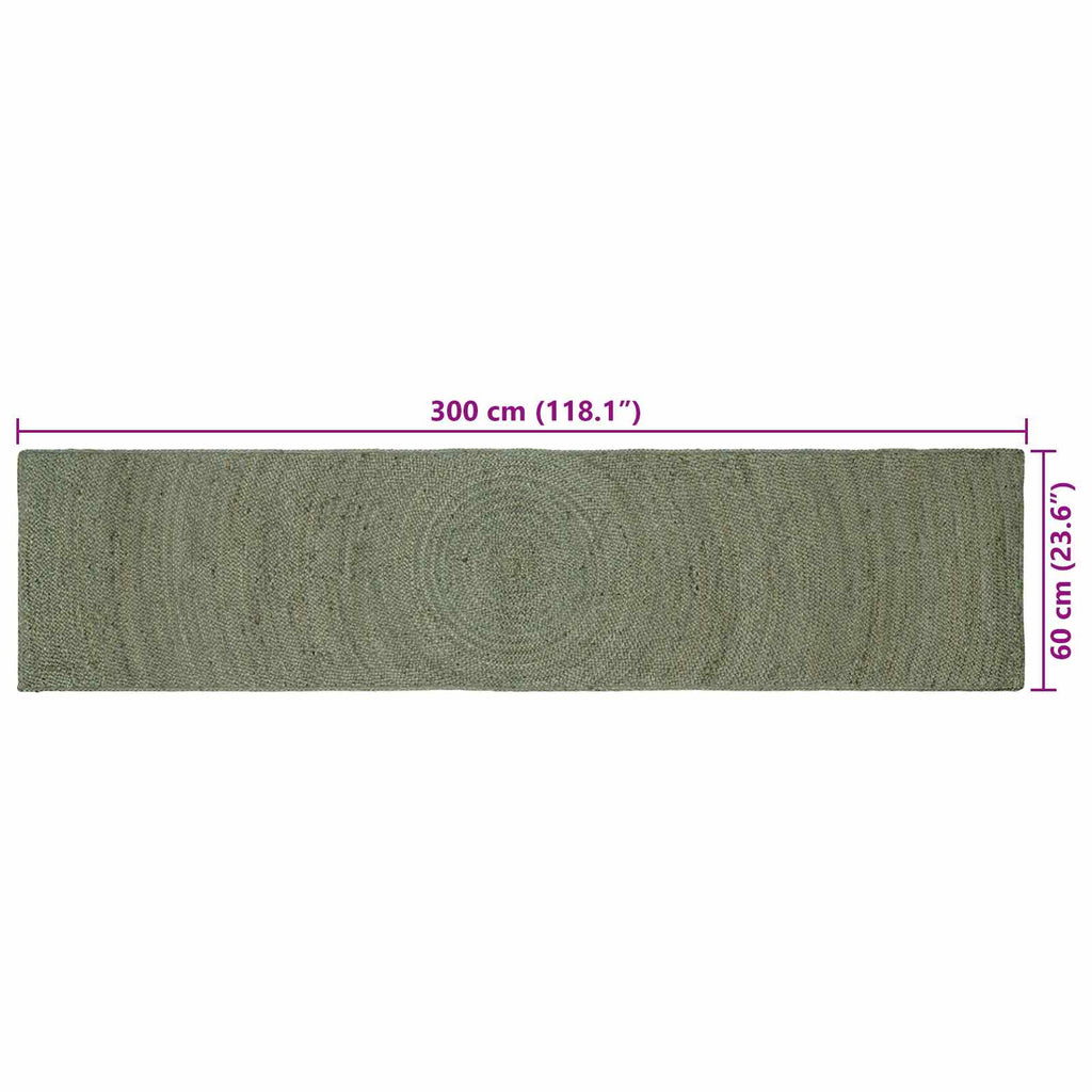 vidaXL Dywany pokojowe Oliwkowy zielony 60 x 300 cm Juta