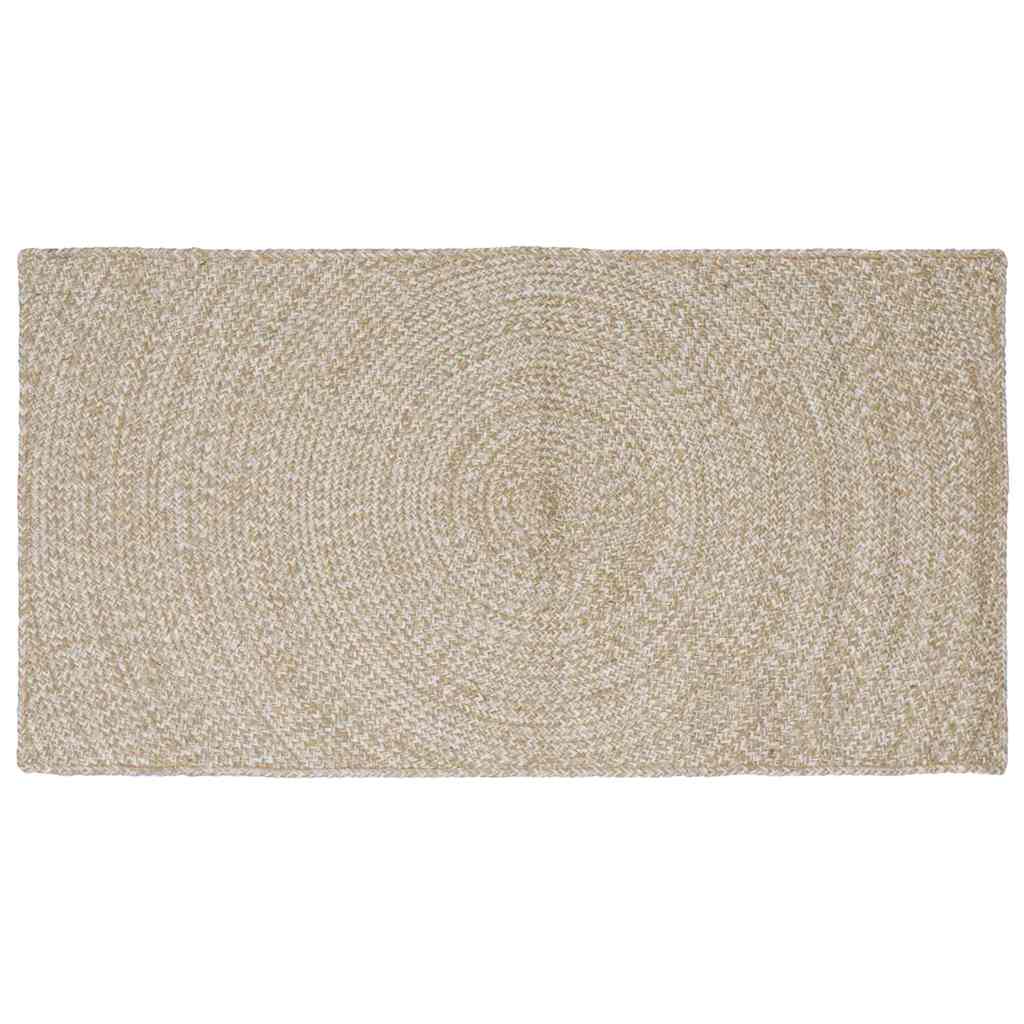 vidaXL Dywany pokojowe Naturalne i białe 100 x 200 cm Juta
