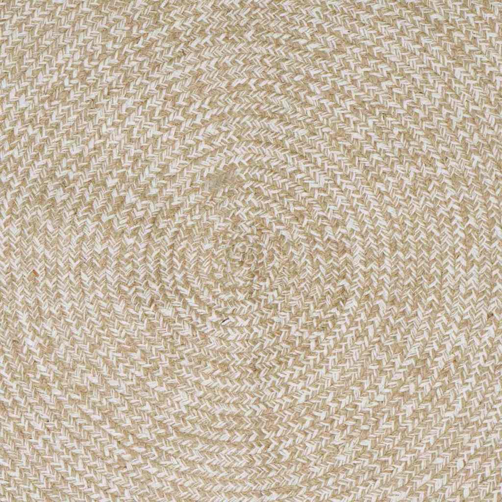 vidaXL Dywany pokojowe Naturalne i białe 120 x 120 cm Juta