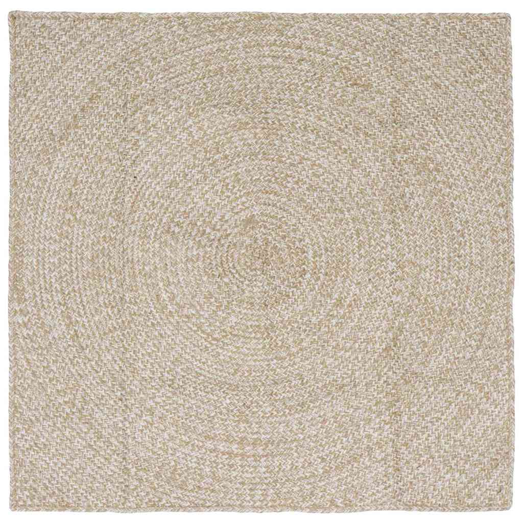 vidaXL Dywany pokojowe Naturalne i białe 120 x 120 cm Juta