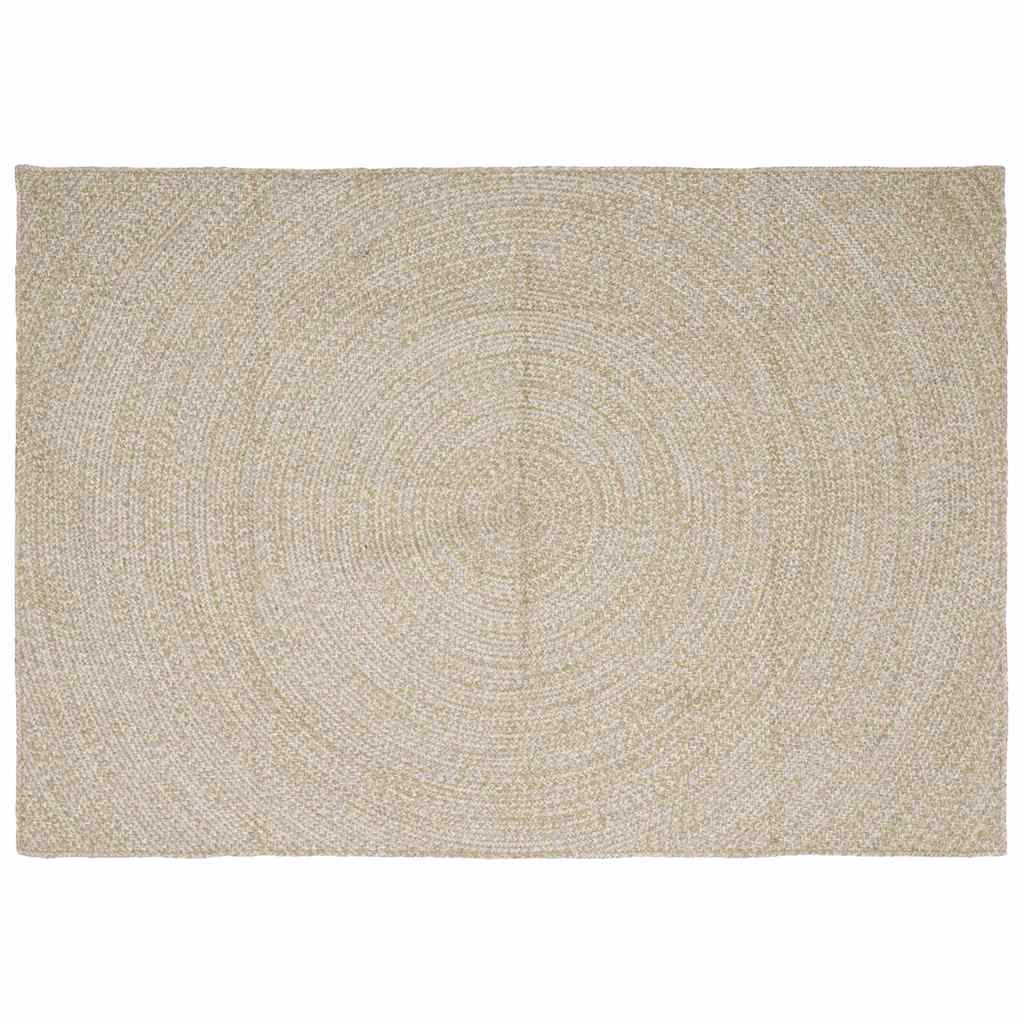 vidaXL Dywany pokojowe Naturalne i białe 240 x 340 cm Juta