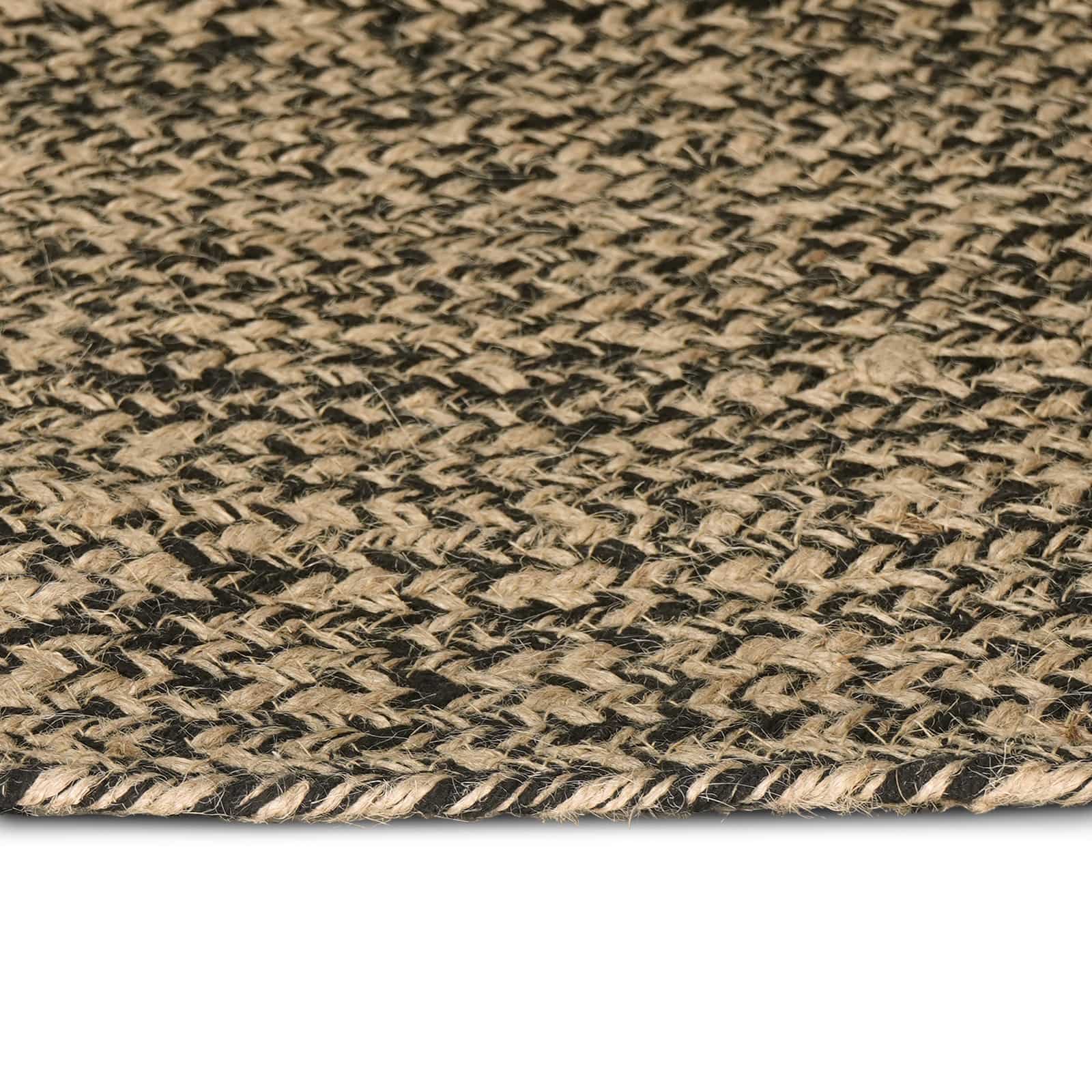 vidaXL Dywany pokojowe Naturalny i czarny 80 x 200 cm Juta