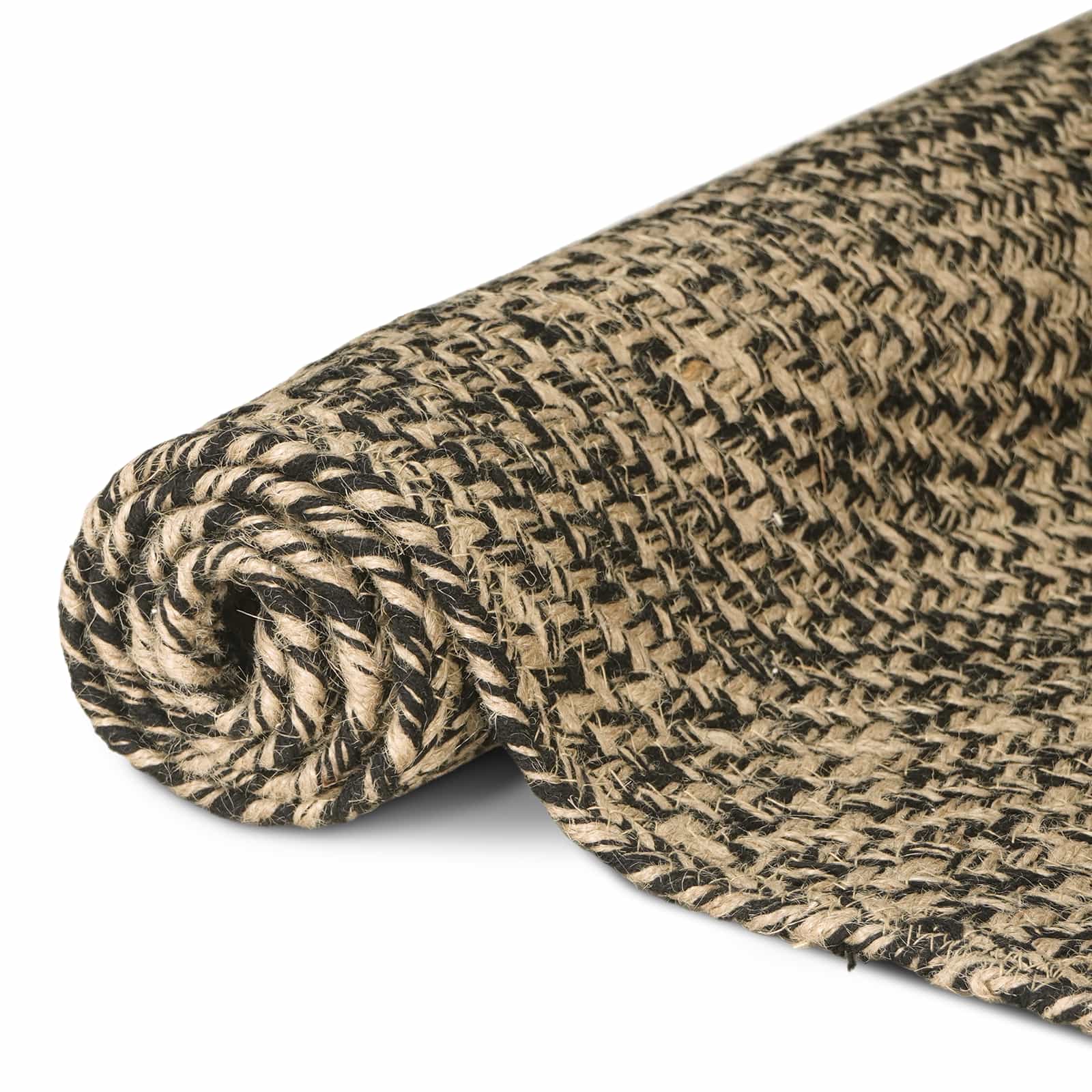vidaXL Dywany pokojowe Naturalny i czarny 120 x 120 cm Juta