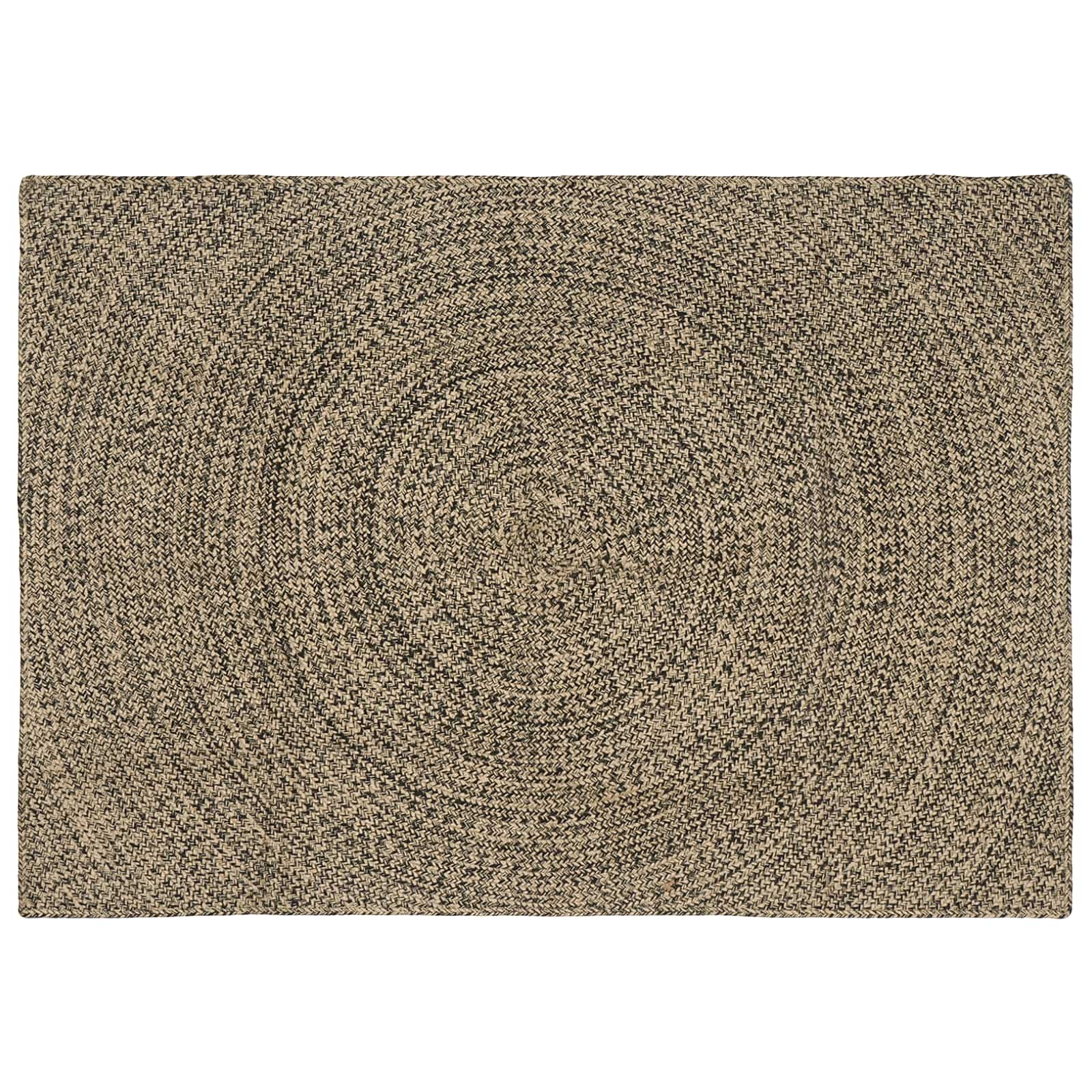 vidaXL Dywany pokojowe Naturalny i czarny 140 x 200 cm Juta