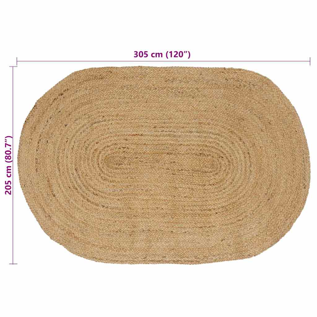 vidaXL Dywany pokojowe naturalny 205 x 305 cm Juta