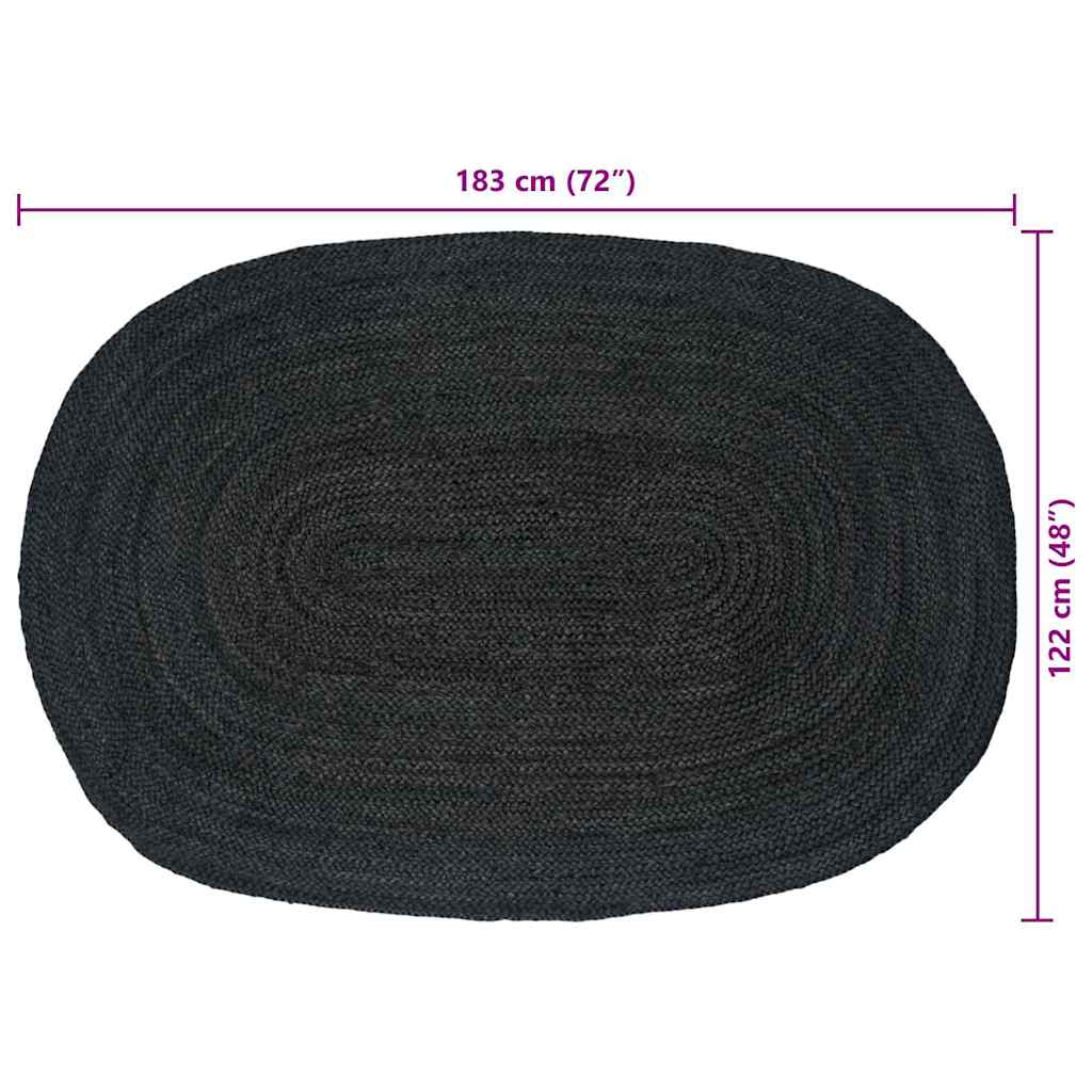 vidaXL Dywany pokojowe ciemnoszary 122 x 183 cm Juta