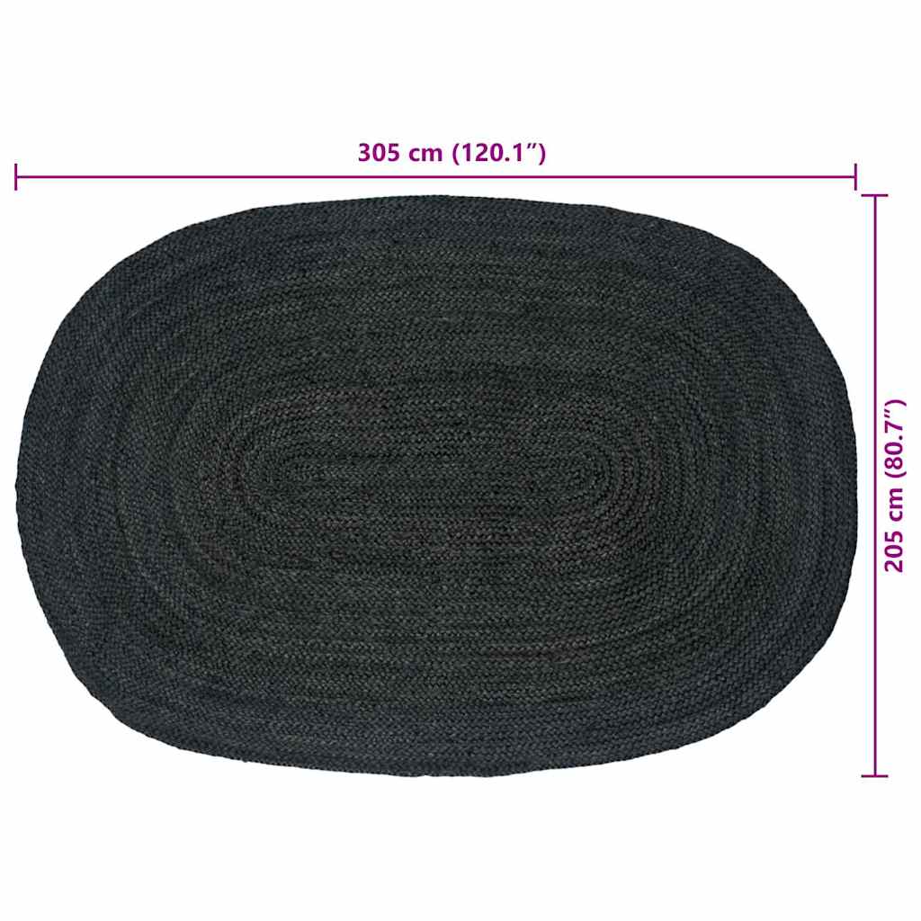 vidaXL Dywany pokojowe ciemnoszary 205 x 305 cm Juta