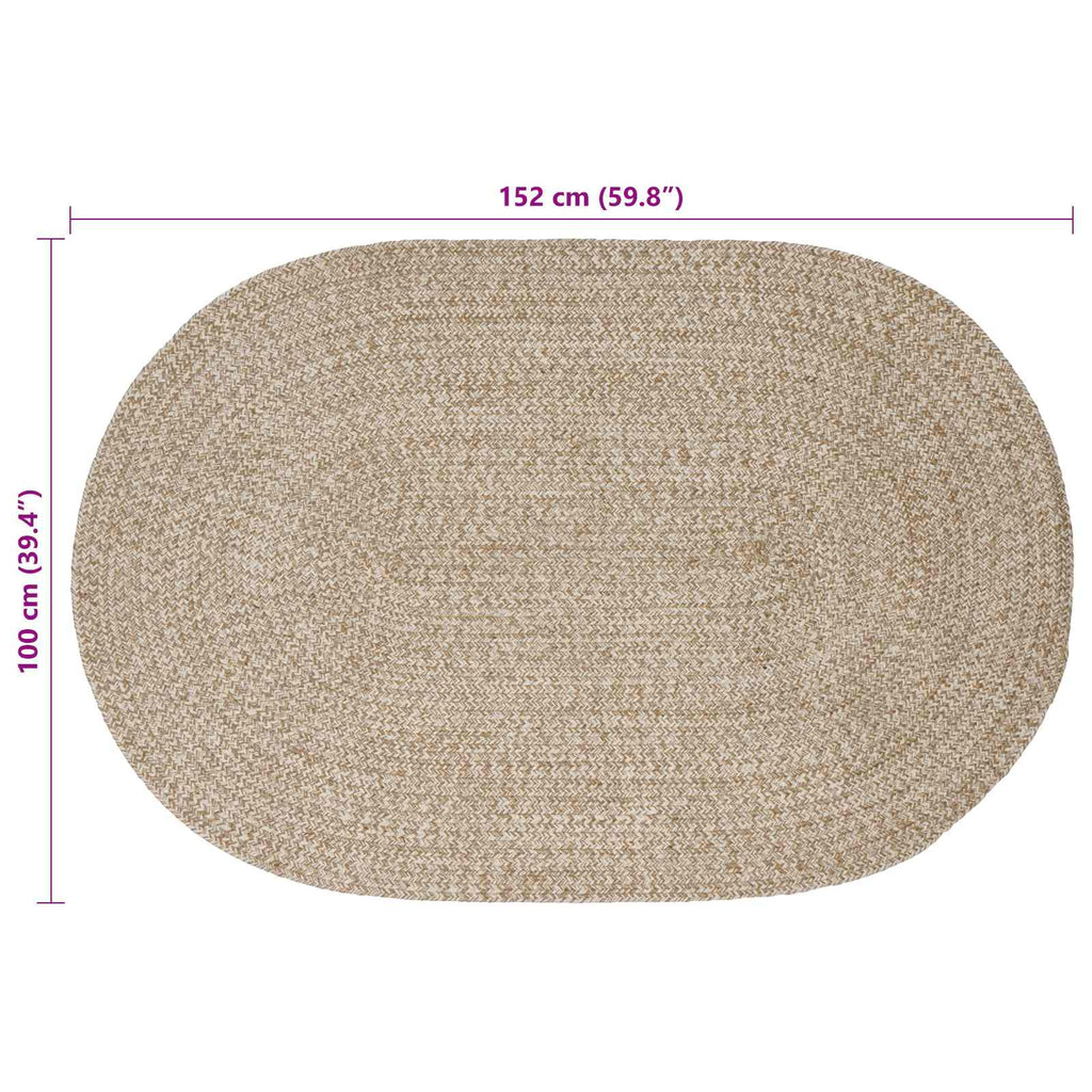 vidaXL Dywany pokojowe Biały 100 x 152 cm Juta
