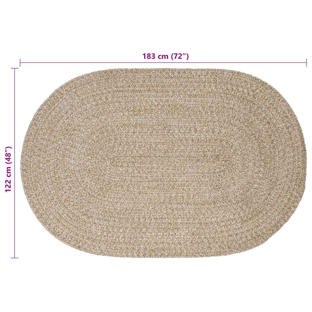 vidaXL Dywany pokojowe Biały 122 x 183 cm Juta