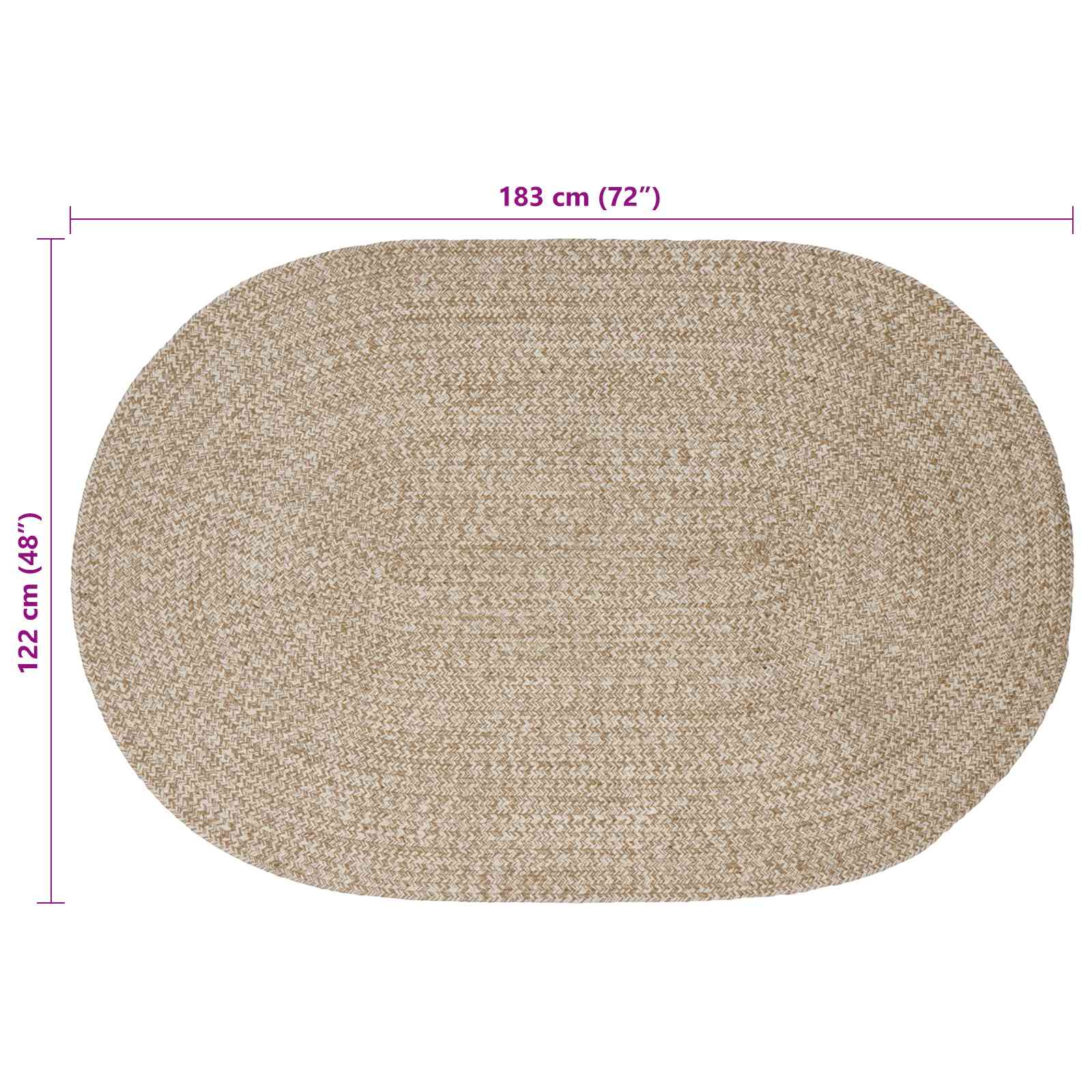 vidaXL Dywany pokojowe Biały 122 x 183 cm Juta