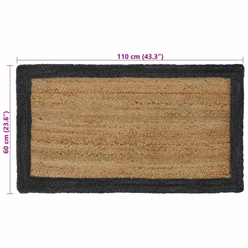 vidaXL Dywany pokojowe ciemnoszary 60 x 110 cm Juta
