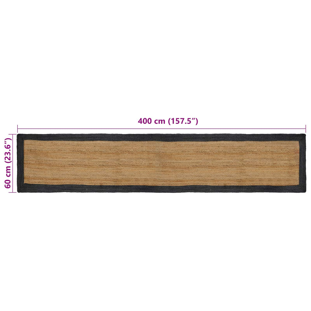 vidaXL Dywany pokojowe ciemnoszary 60 x 400 cm Juta