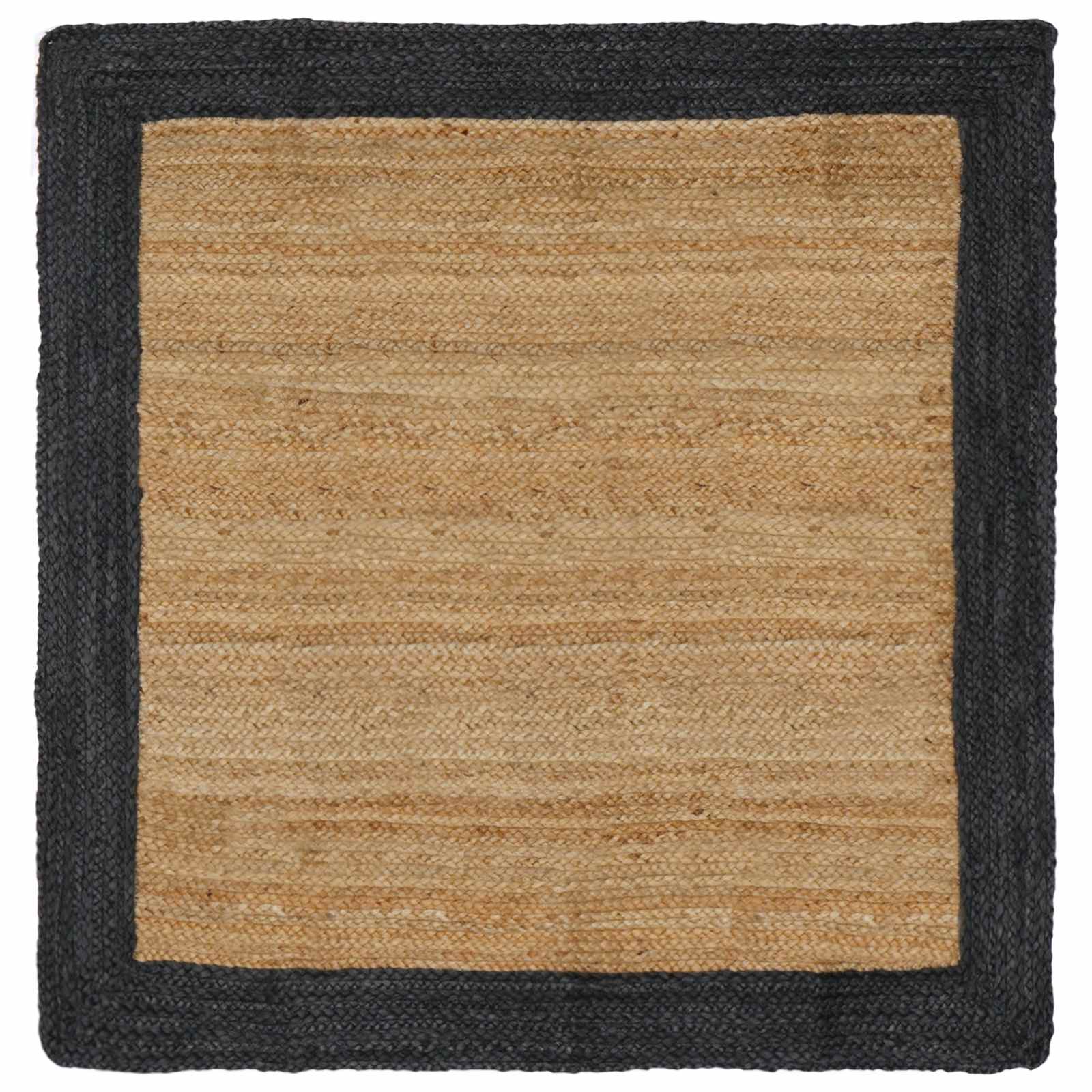 vidaXL Dywany pokojowe ciemnoszary 120 x 120 cm Juta