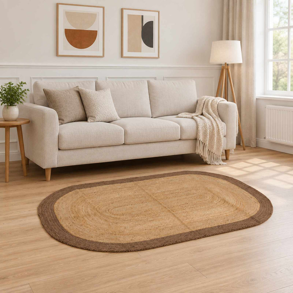 vidaXL Dywan strefowy Szary 100 x 152 cm Juta