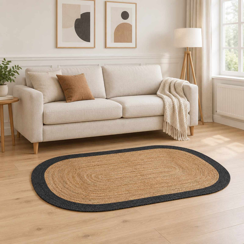 vidaXL Dywan strefowy ciemnoszary 100 x 152 cm Juta