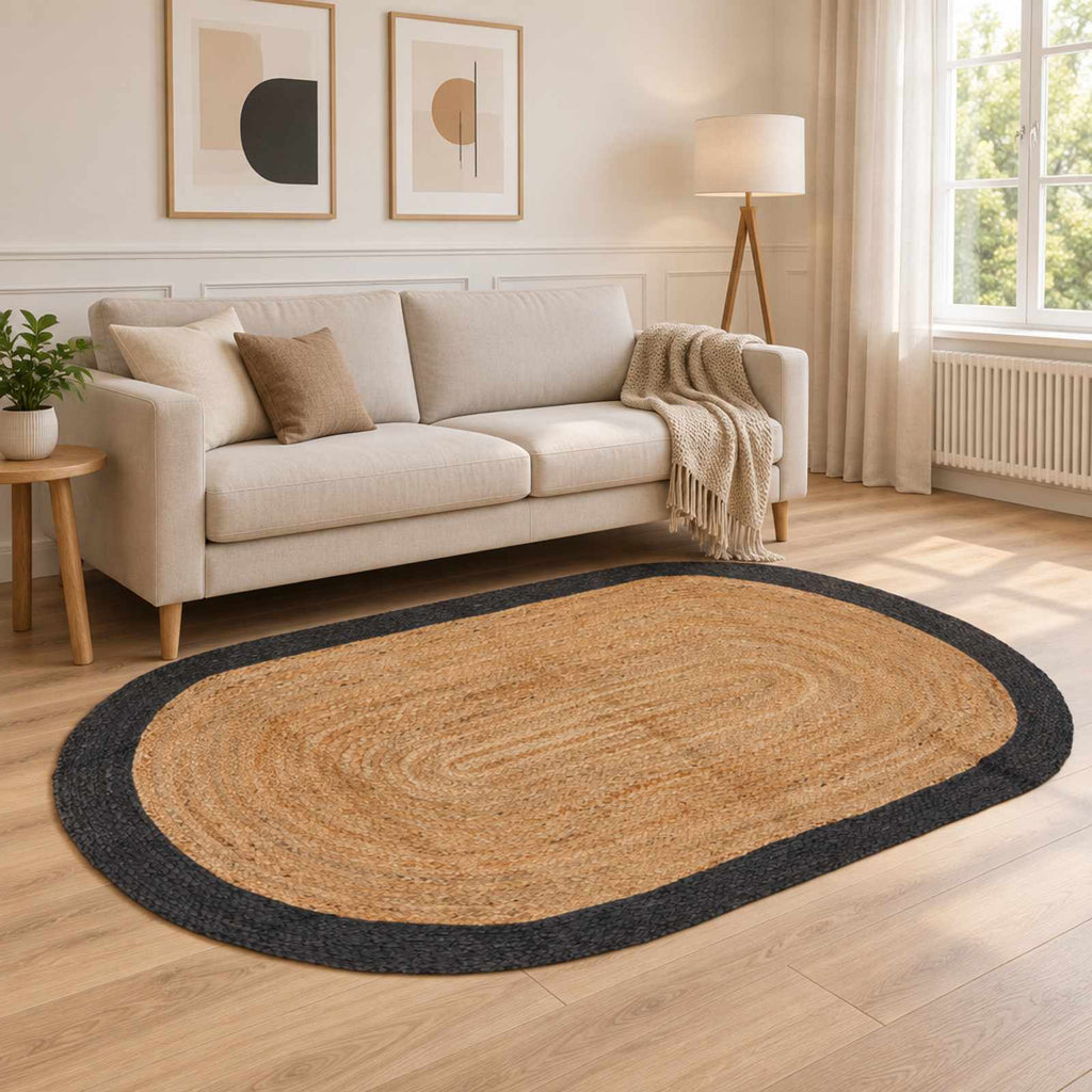 vidaXL Dywan strefowy ciemnoszary 152 x 245 cm Juta