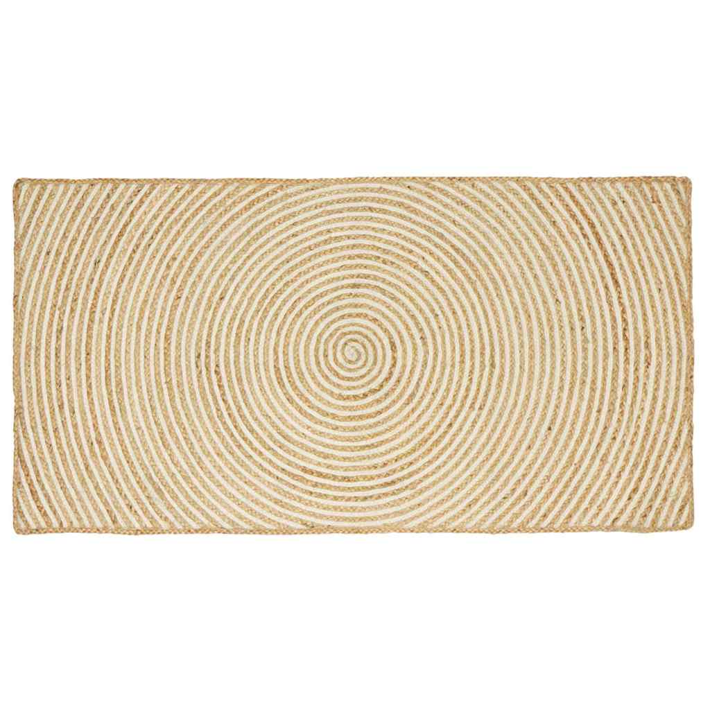 vidaXL Dywany pokojowe Biały 80 x 150 cm Juta