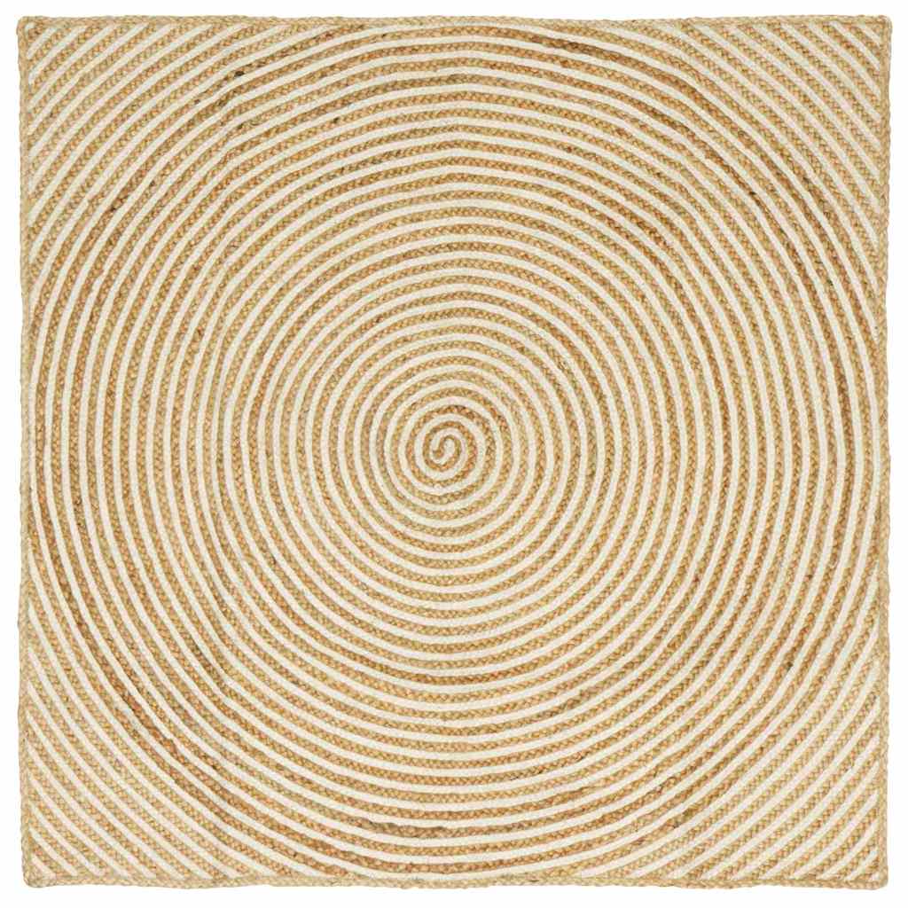 vidaXL Dywany pokojowe Biały 120 x 120 cm Juta
