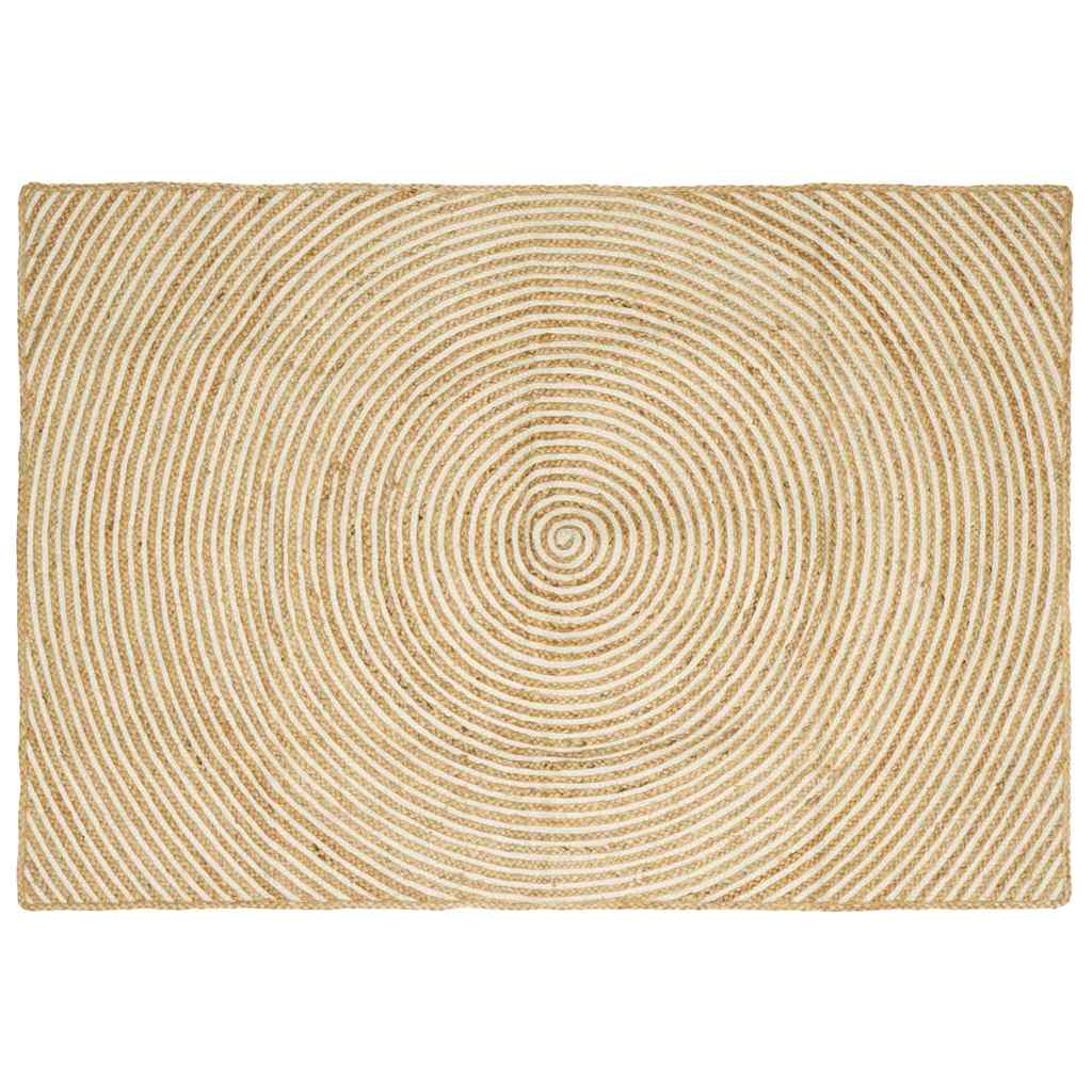 vidaXL Dywany pokojowe Biały 140 x 200 cm Juta