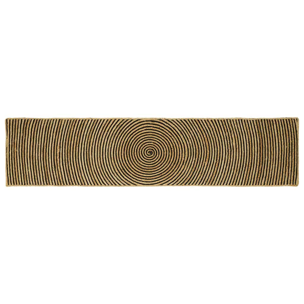 vidaXL Dywany pokojowe Czarny 60 x 250 cm Juta