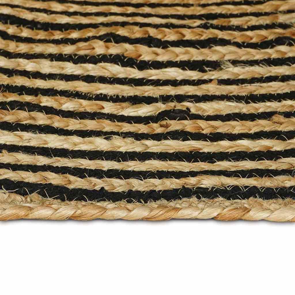 vidaXL Dywany pokojowe Czarny 100 x 200 cm Juta