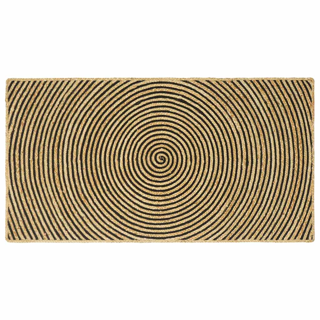 vidaXL Dywany pokojowe Czarny 100 x 200 cm Juta