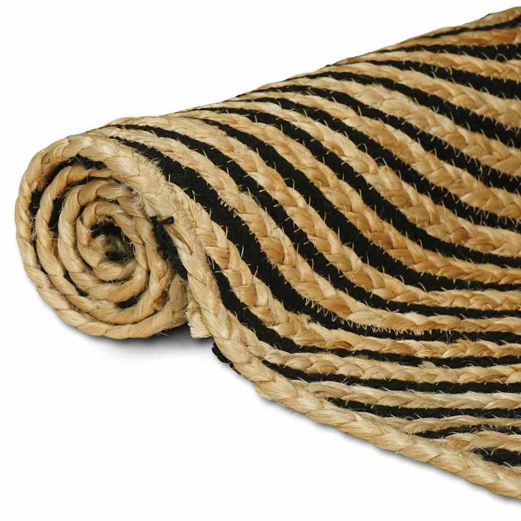 vidaXL Dywany pokojowe Czarny 120 x 170 cm Juta