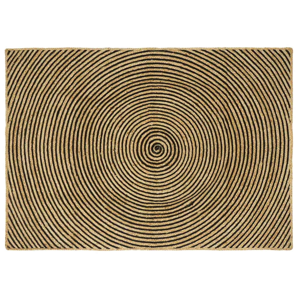 vidaXL Dywany pokojowe Czarny 120 x 170 cm Juta