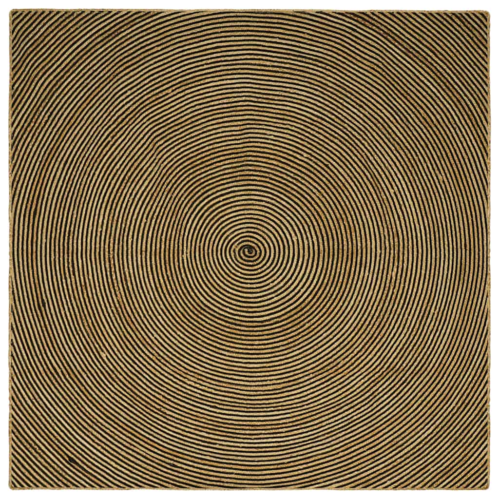 vidaXL Dywany pokojowe Czarny 300 x 300 cm Juta