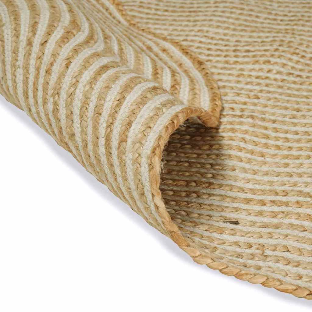 vidaXL Dywany pokojowe Naturalne i białe 152 x 245 cm Juta