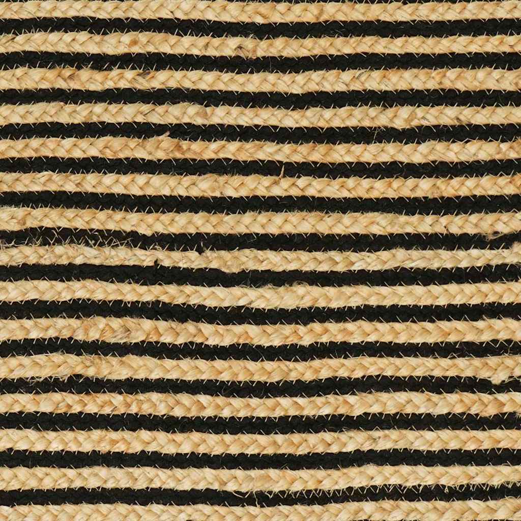 vidaXL Dywany pokojowe Naturalny i czarny 100 x 152 cm Juta