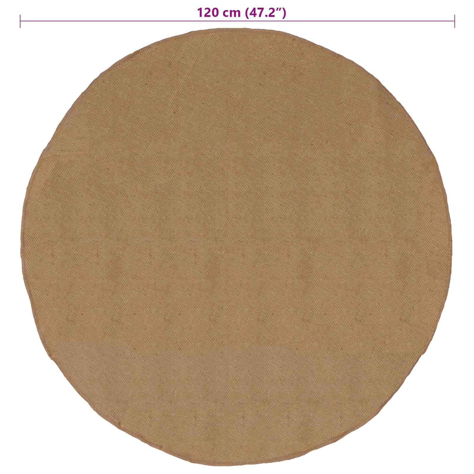 vidaXL Dywany pokojowe naturalny Ø 120 cm Juta