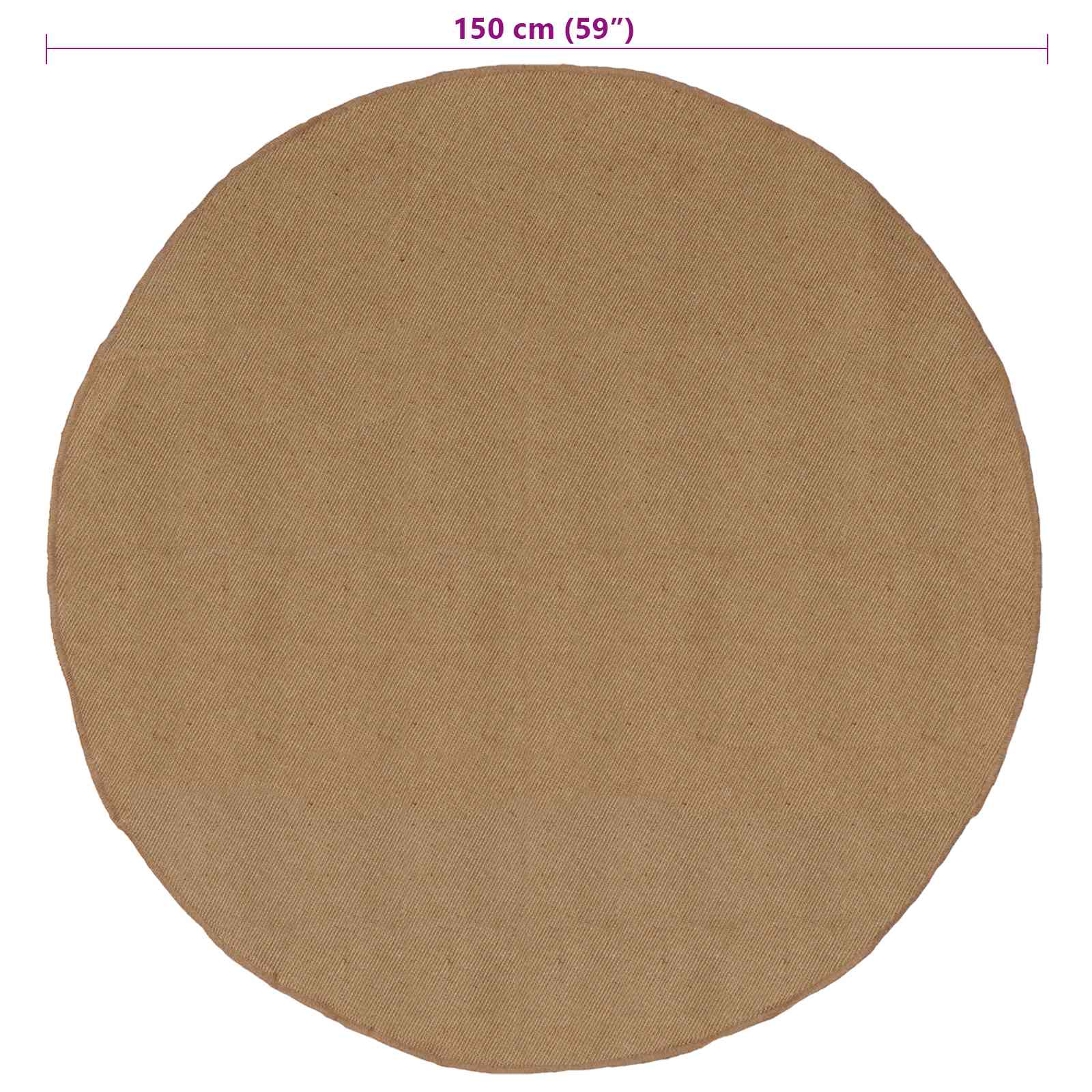 vidaXL Dywany pokojowe naturalny Ø 150 cm Juta
